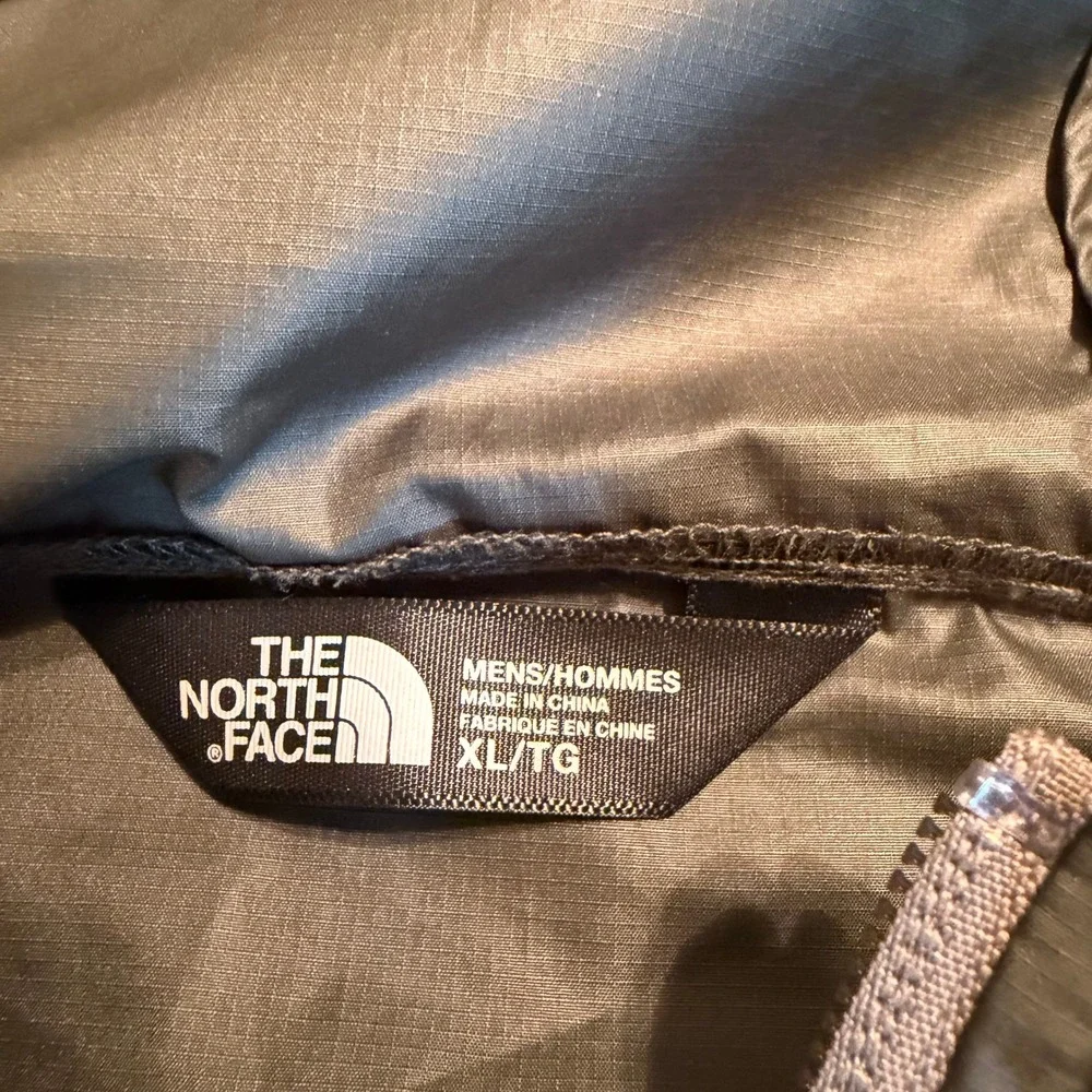 The North Face Mens XL Cyclone Green Hooded Windwall Full Zip Jacket Ripstop